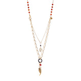 Collana a due fili Kim - Arancio - Sodini Bijoux