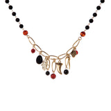 Girocollo boule e catena Kim - Arancio - Sodini Bijoux