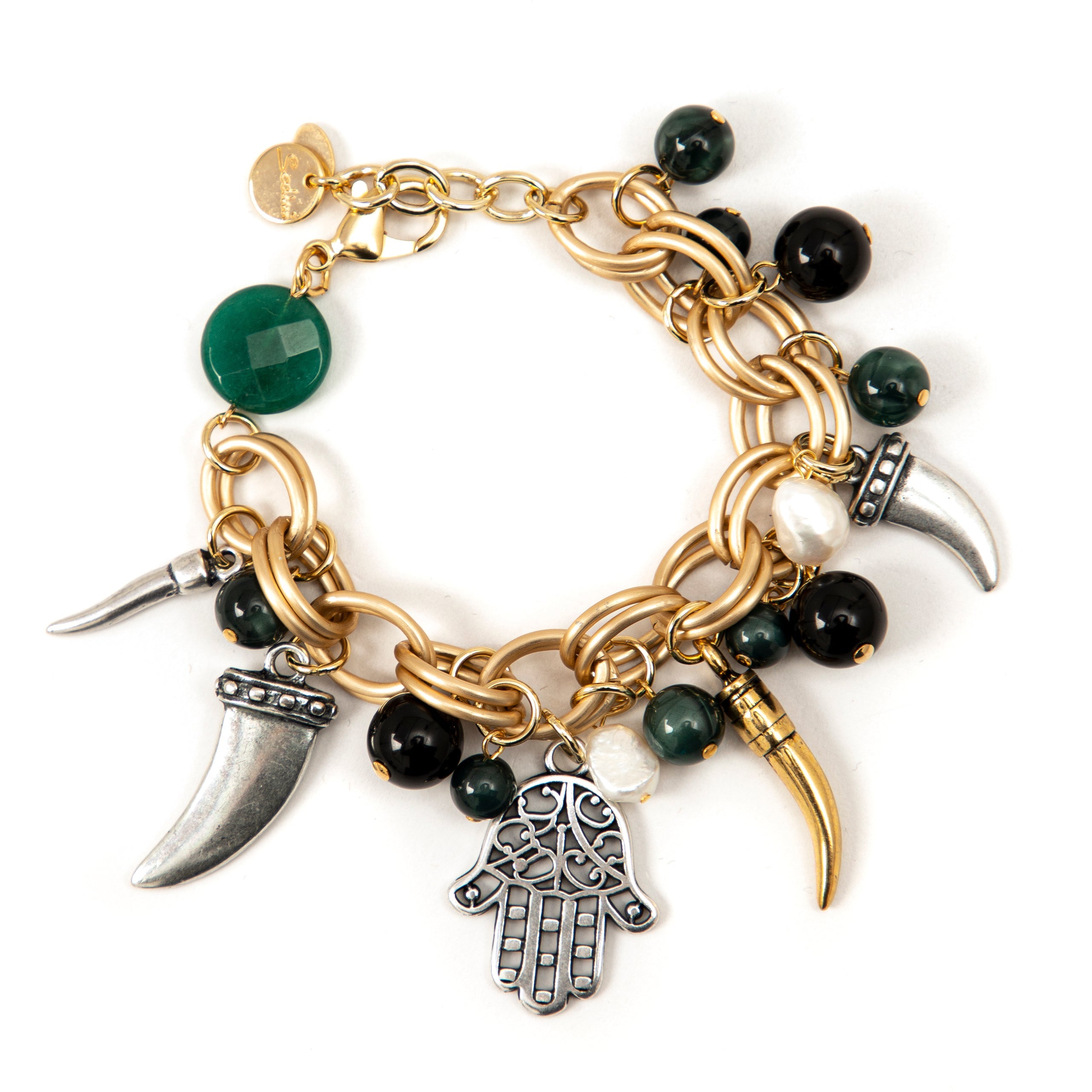 Bracciale ad anelli doppi Kim - Verde - Sodini Bijoux