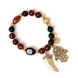 Bracciale elastico con charm Kim - Arancio - Sodini Bijoux