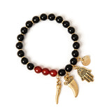 Bracciale elastico a boule Kim - Arancio - Sodini Bijoux