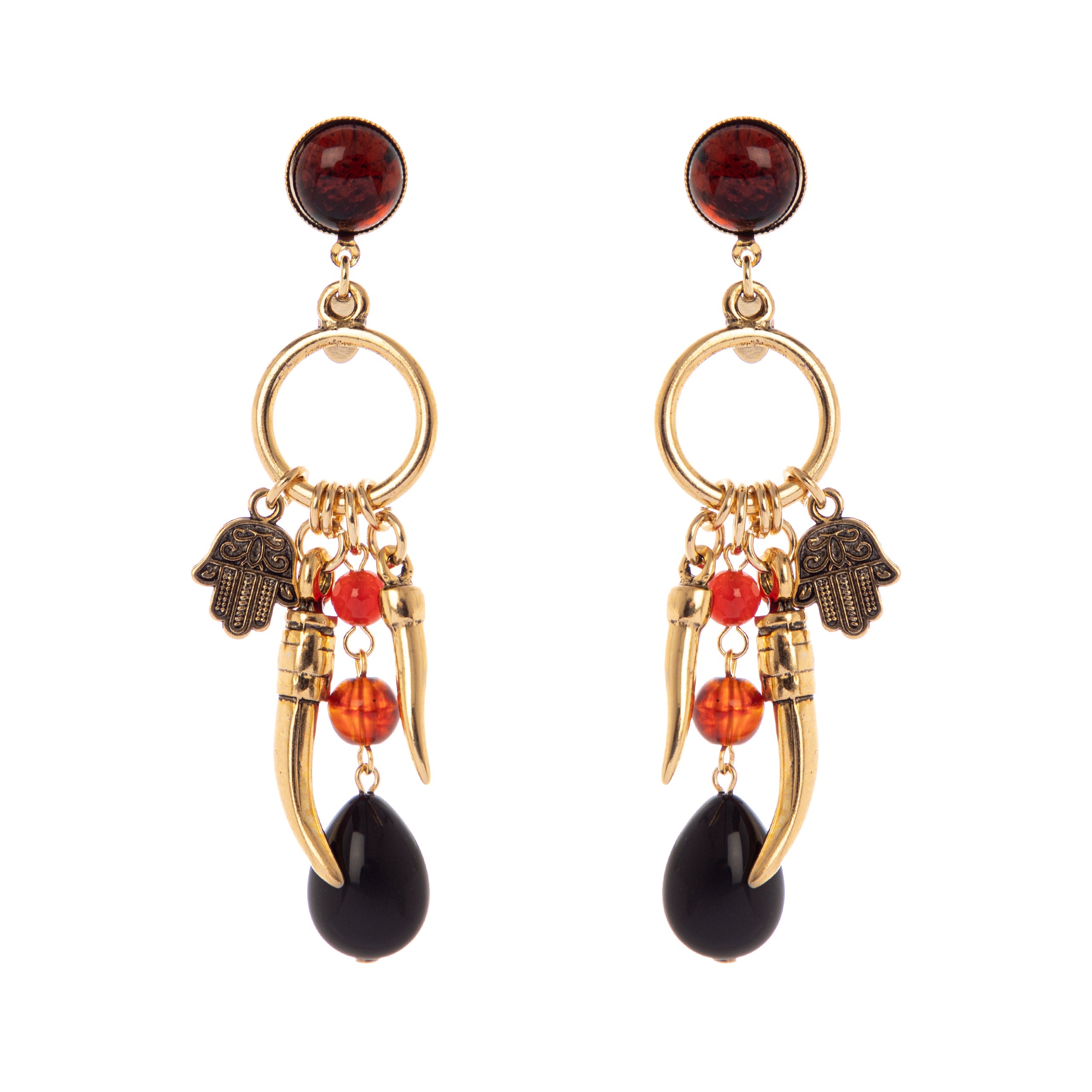 Orecchini lunghi Kim - Arancio - Sodini Bijoux