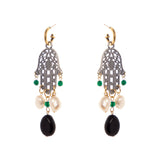 Orecchini con mano di Fatima Kim - Verde - Sodini Bijoux