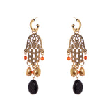 Orecchini con mano di Fatima Kim - Arancio - Sodini Bijoux