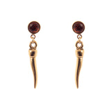 Orecchini con cornetto pendente Kim - Arancio - Sodini Bijoux