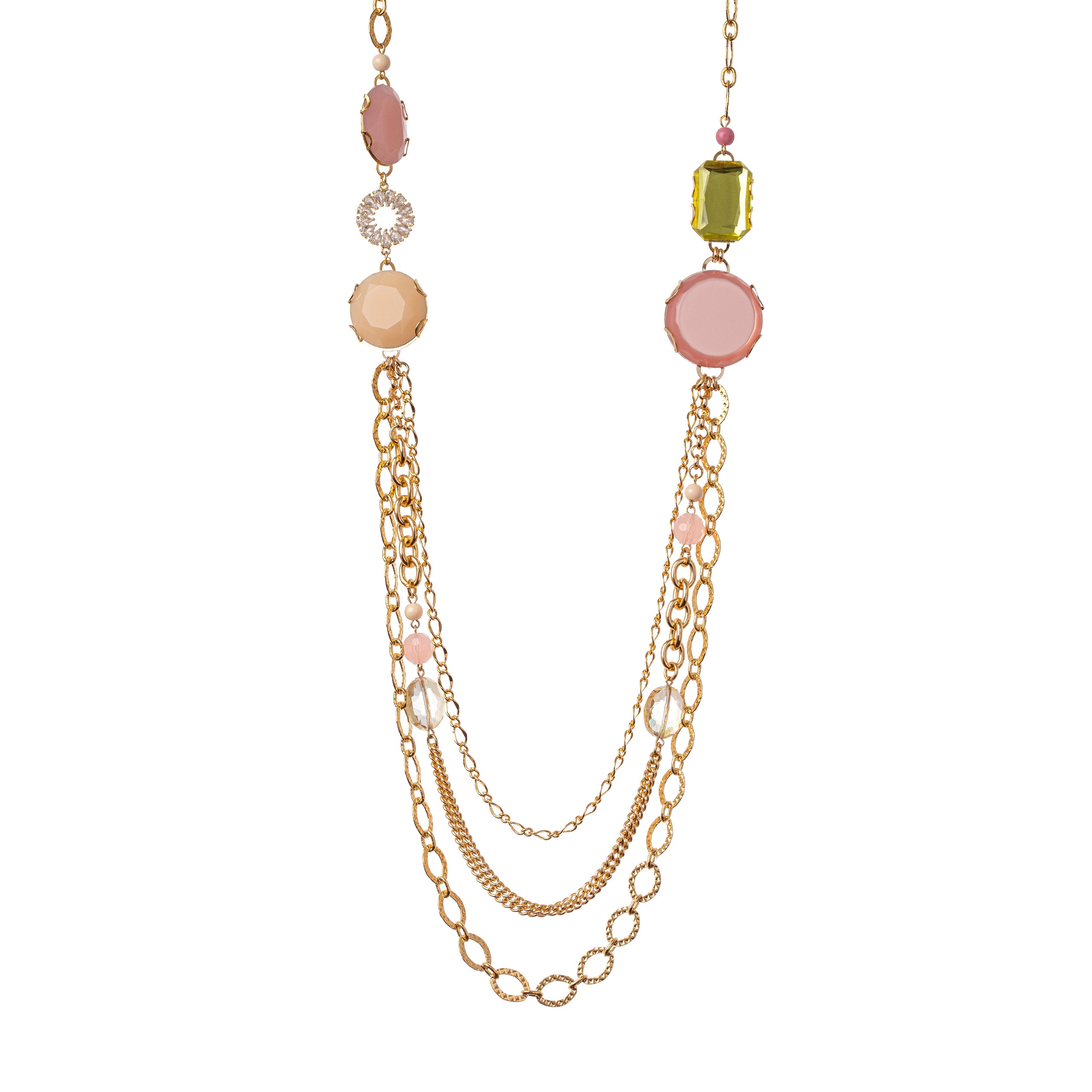 Collana a tre fili Sunrise - Rosa - Sodini Bijoux