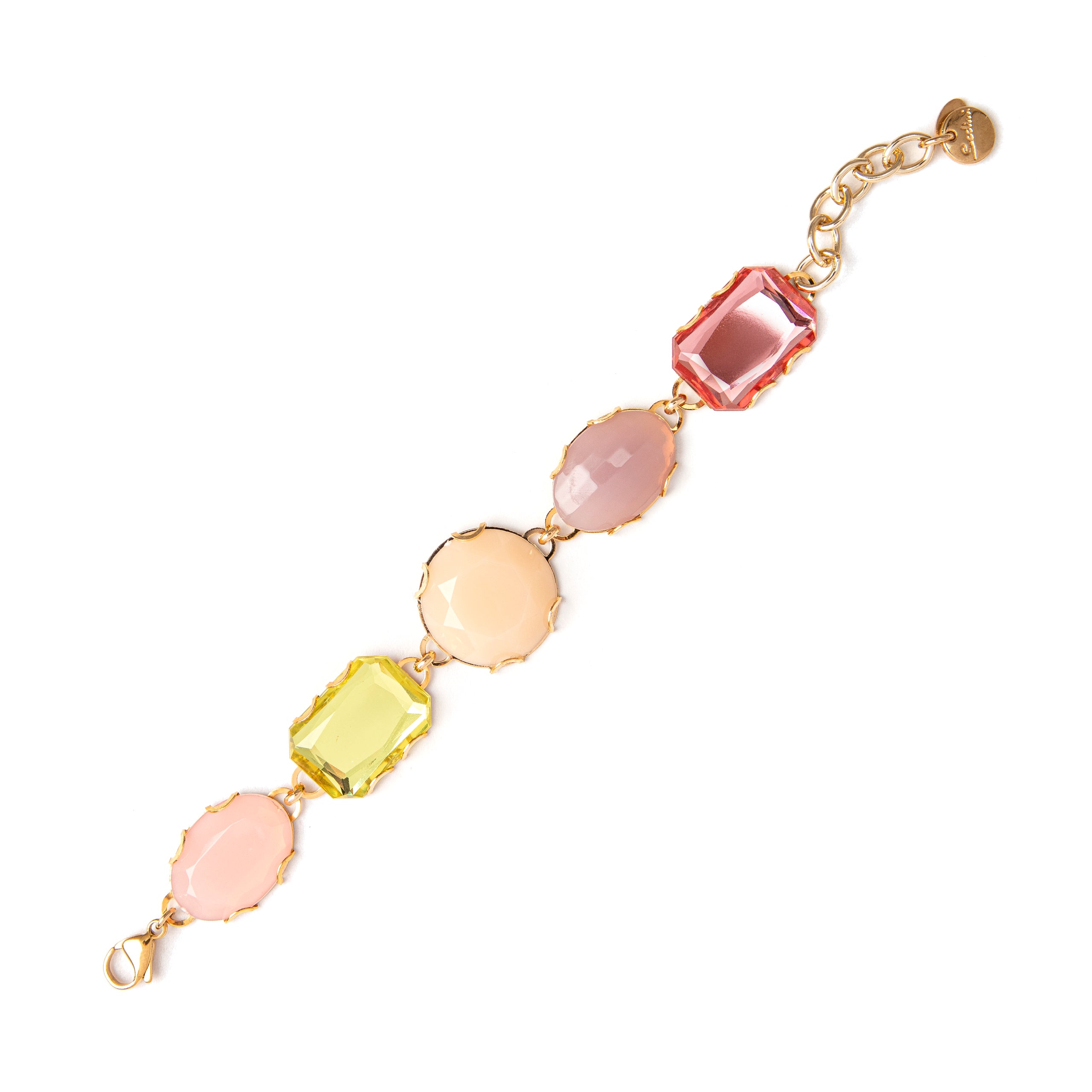 Bracciale con elementi incatenati Sunrise - Rosa - Sodini Bijoux