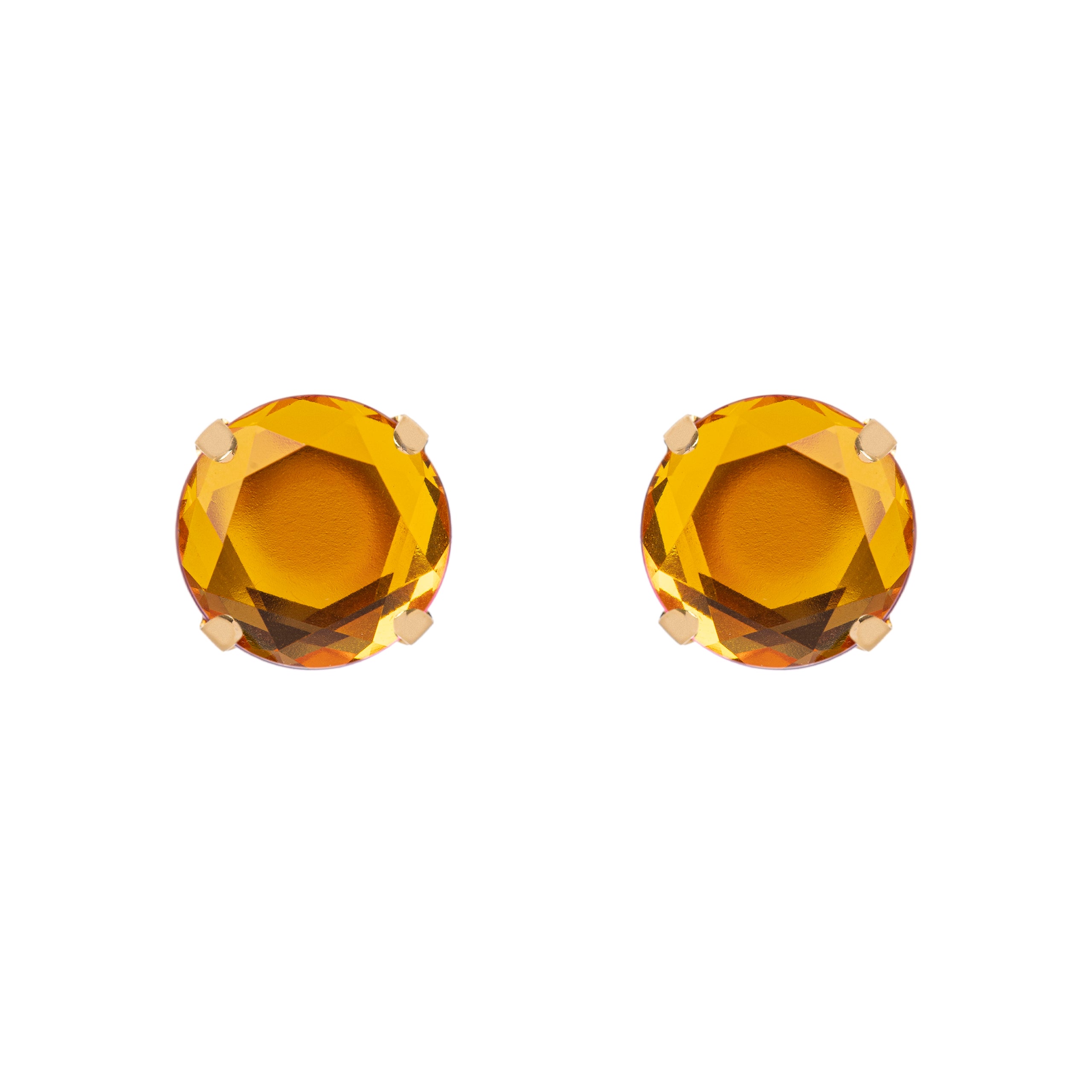 Orecchini punto luce sfaccettato Sunrise - Arancio - Sodini Bijoux