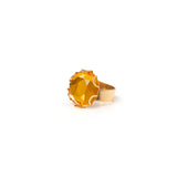 Ring with semi-sphere top Sunrise - Orange - Sodini Bijoux