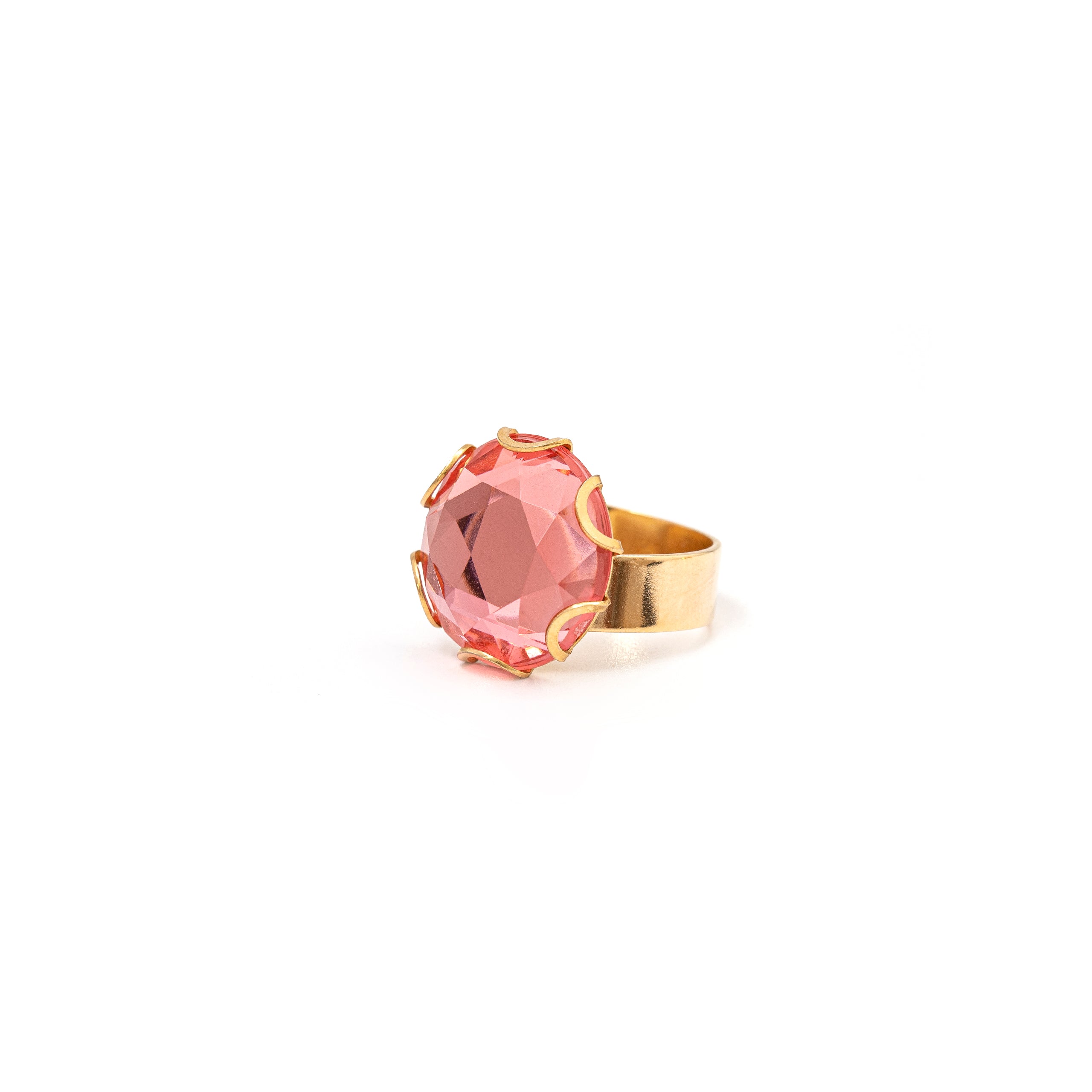 Anello con top a semi-sfera Sunrise - Rosa - Sodini Bijoux