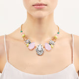 Collana corta filo di cristalli e gocce Reverse - Multicolor - Sodini Bijoux