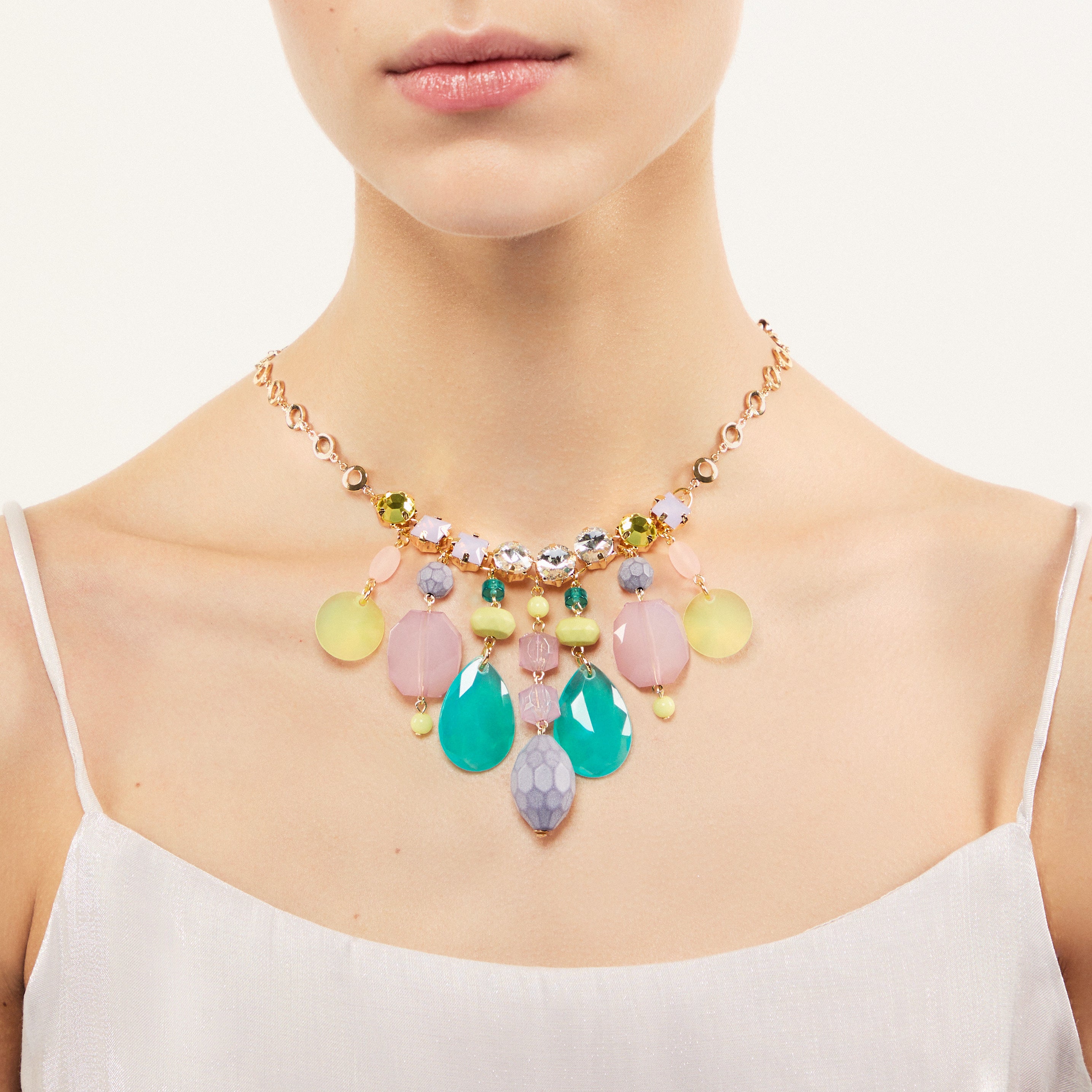 Collana corta con pendenti Reverse - Multicolor - Sodini Bijoux