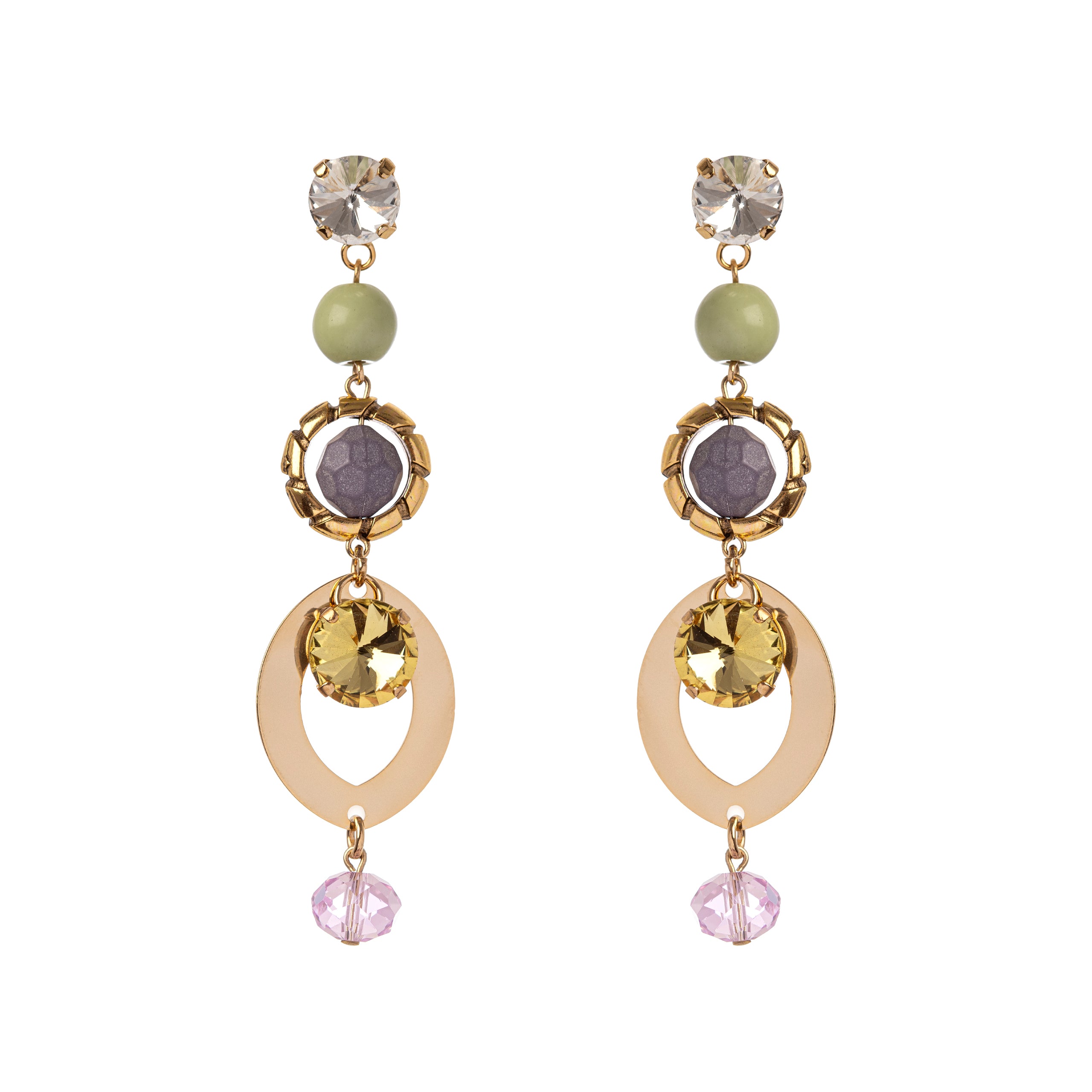 Orecchini lunghi Reverse - Multicolor - Sodini Bijoux