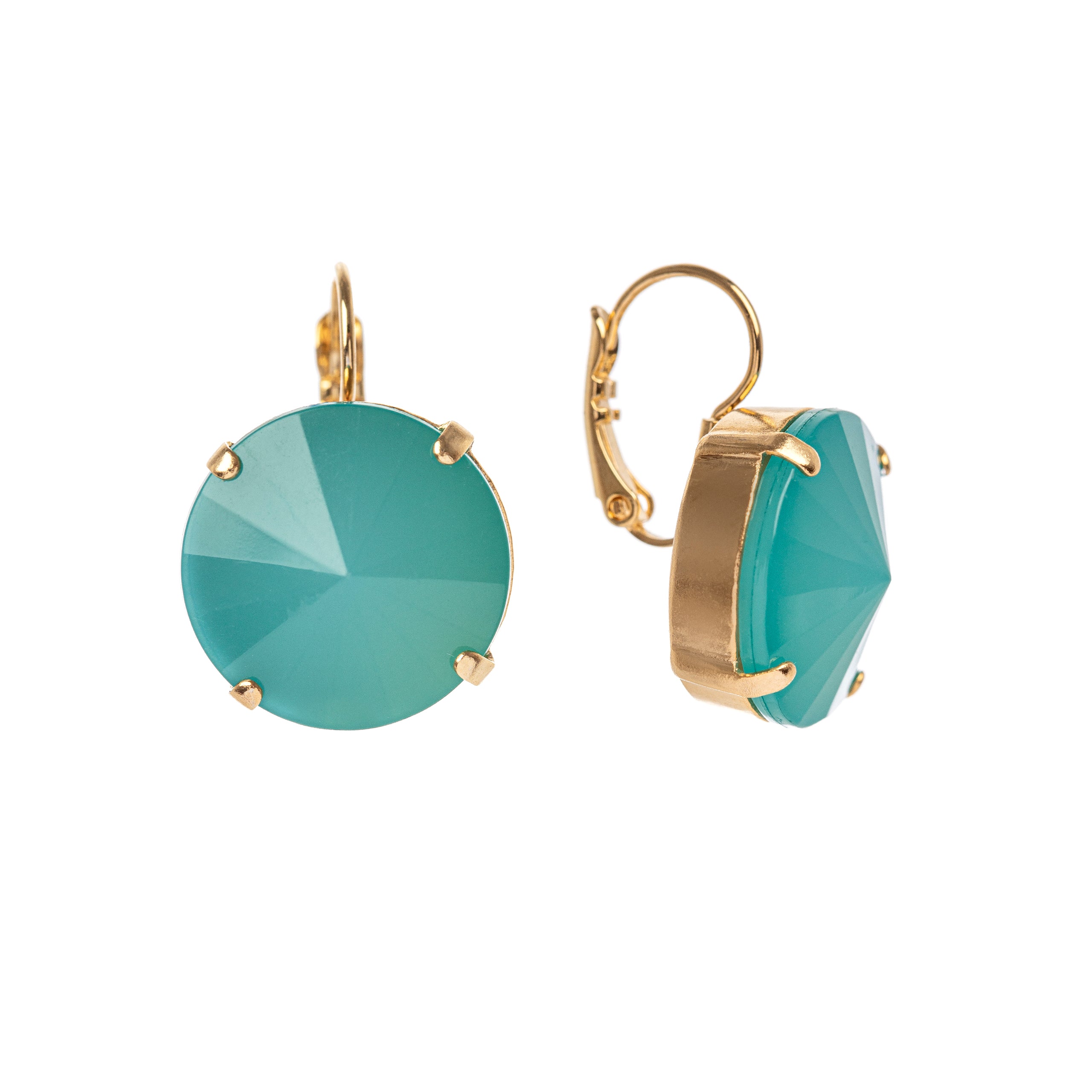 Orecchini a cuneo sfaccettato Reverse - Turchese - Sodini Bijoux