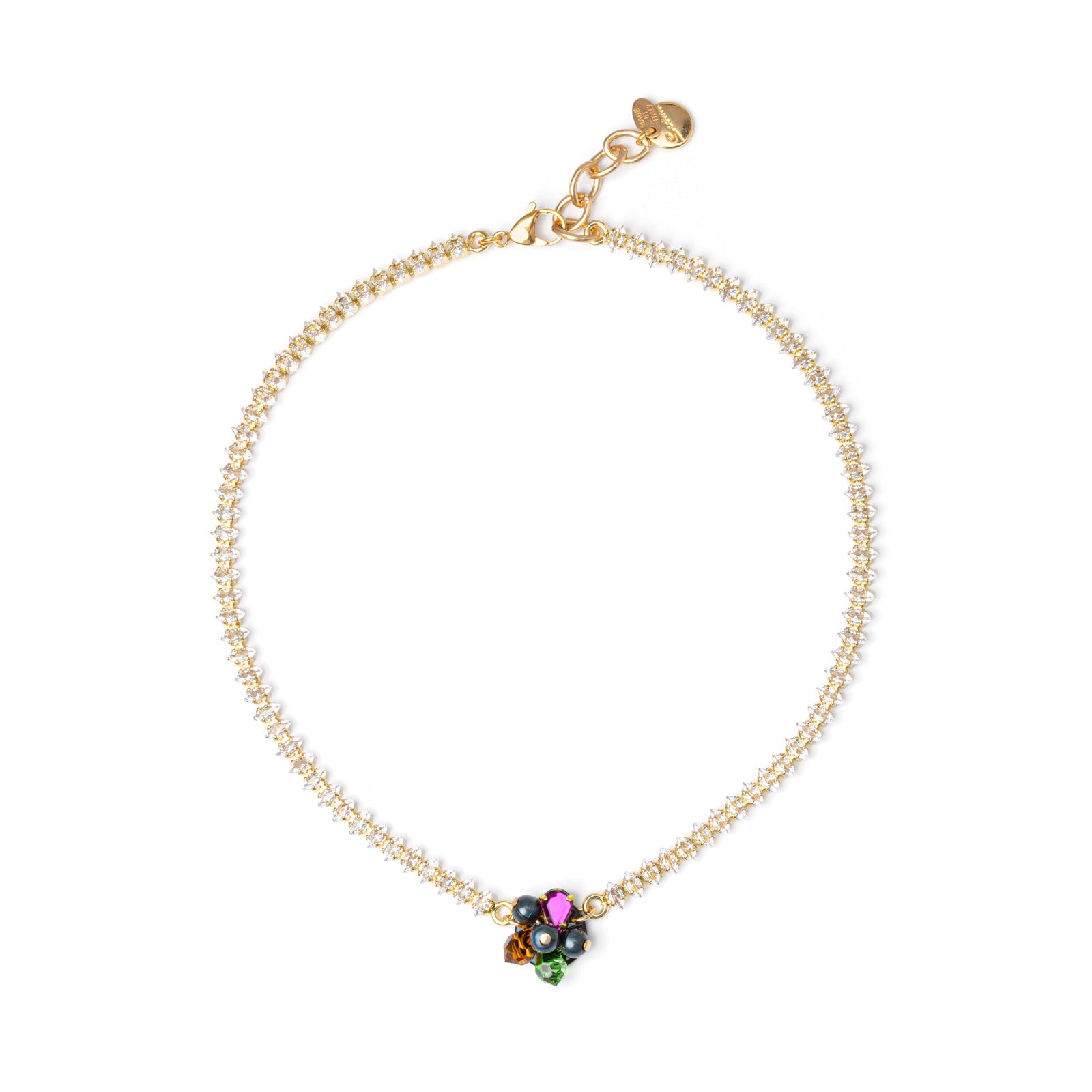Navette and charm choker Colleen - Multicolor - Sodini Bijoux