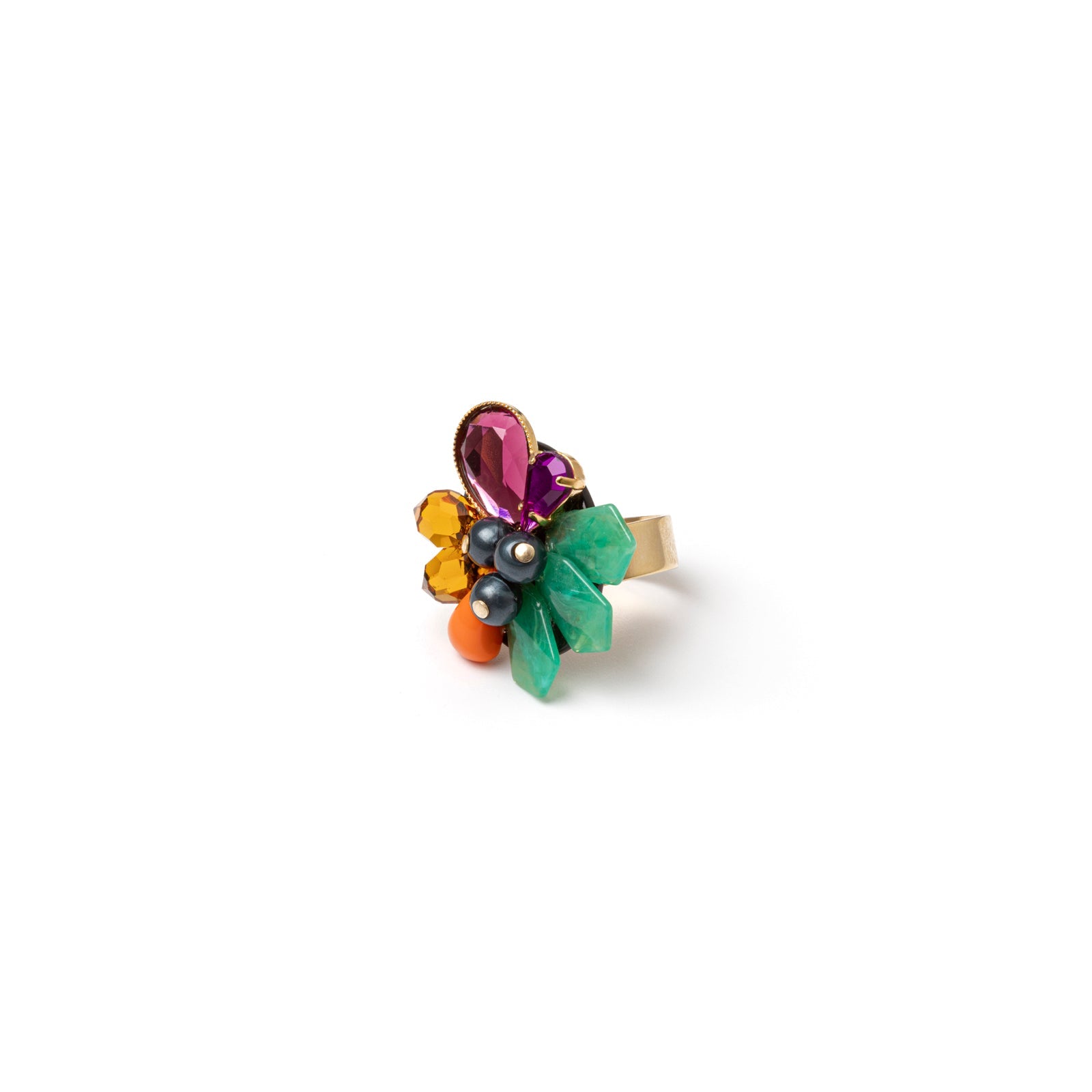 Ring with large charm Colleen - Multicolor - Sodini Bijoux