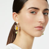 Little insect and boule earrings Flora - Multicolor - Sodini Bijoux