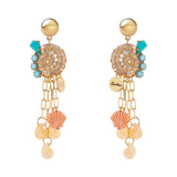 Orecchini chiocciolina e catenelle Ondina - Multicolor - Sodini Bijoux