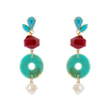 Earrings with little hoop and pearl Ondina - Multicolor - Sodini Bijoux