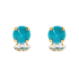 Wedge and navette earrings Ondina - Turquoise - Sodini Bijoux