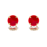 Wedge and navette earrings Ondina - Red - Sodini Bijoux