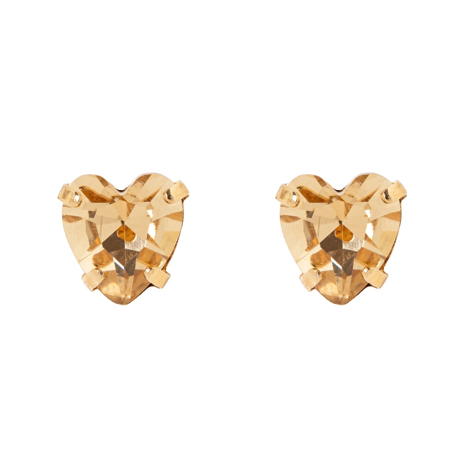 Orecchini cuore di cristallo Demetra - Champagne - Sodini Bijoux