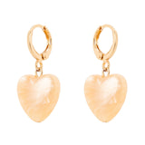 Orecchini cerchietto e cuore Demetra - Champagne - Sodini Bijoux
