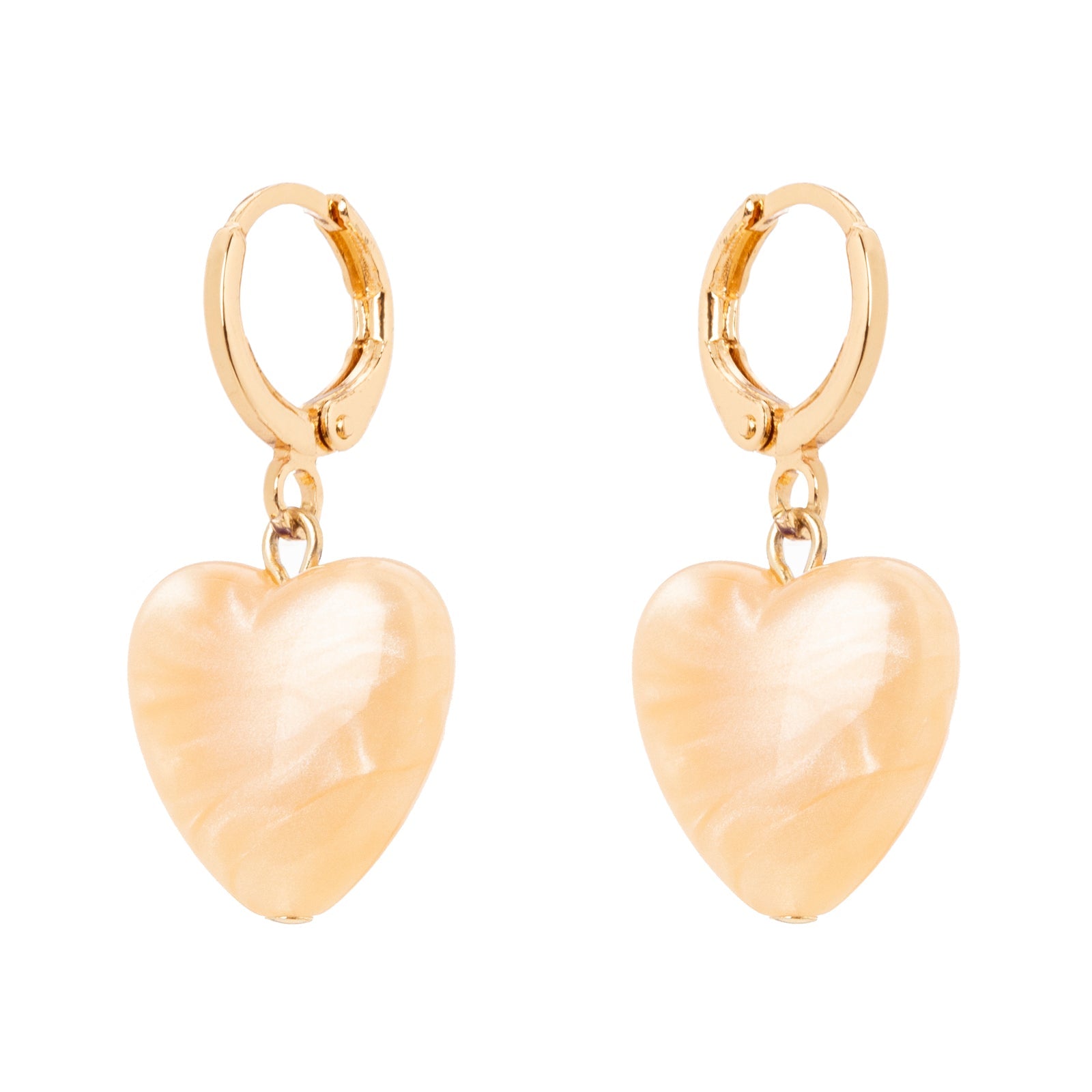 Orecchini cerchietto e cuore Demetra - Champagne - Sodini Bijoux