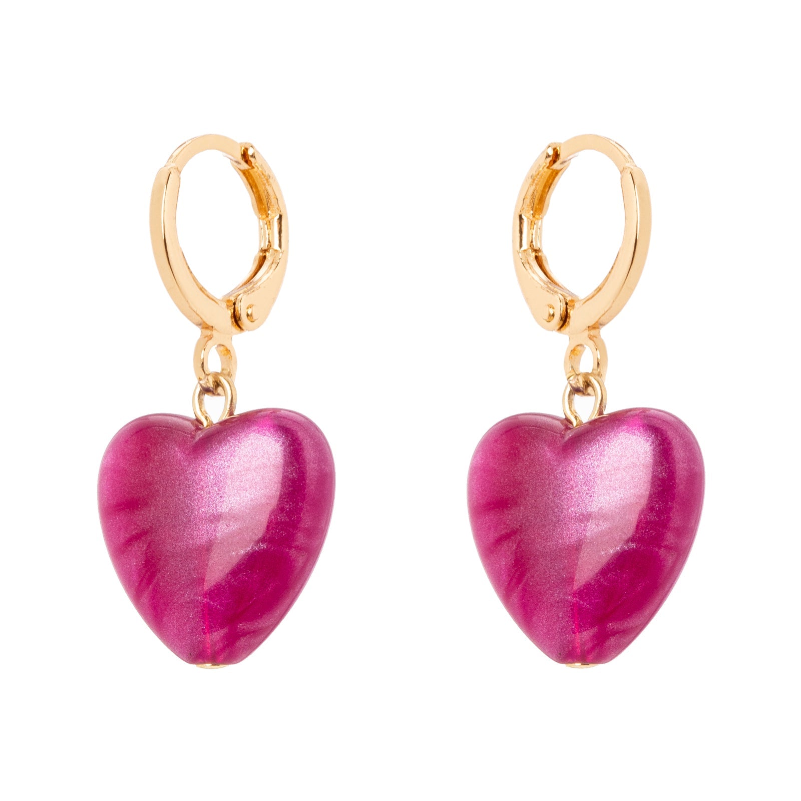 Orecchini cerchietto e cuore Demetra - Viola - Sodini Bijoux