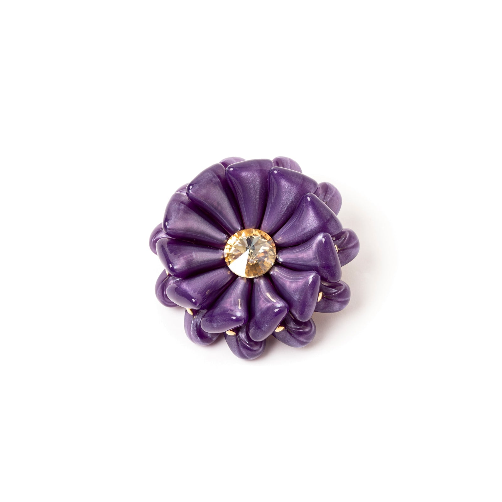 Spilla a fiore Demetra - Viola scuro - Sodini Bijoux