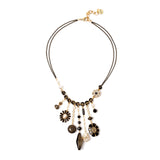 Girocollo con frange Amytis - Bianco e nero - Sodini Bijoux