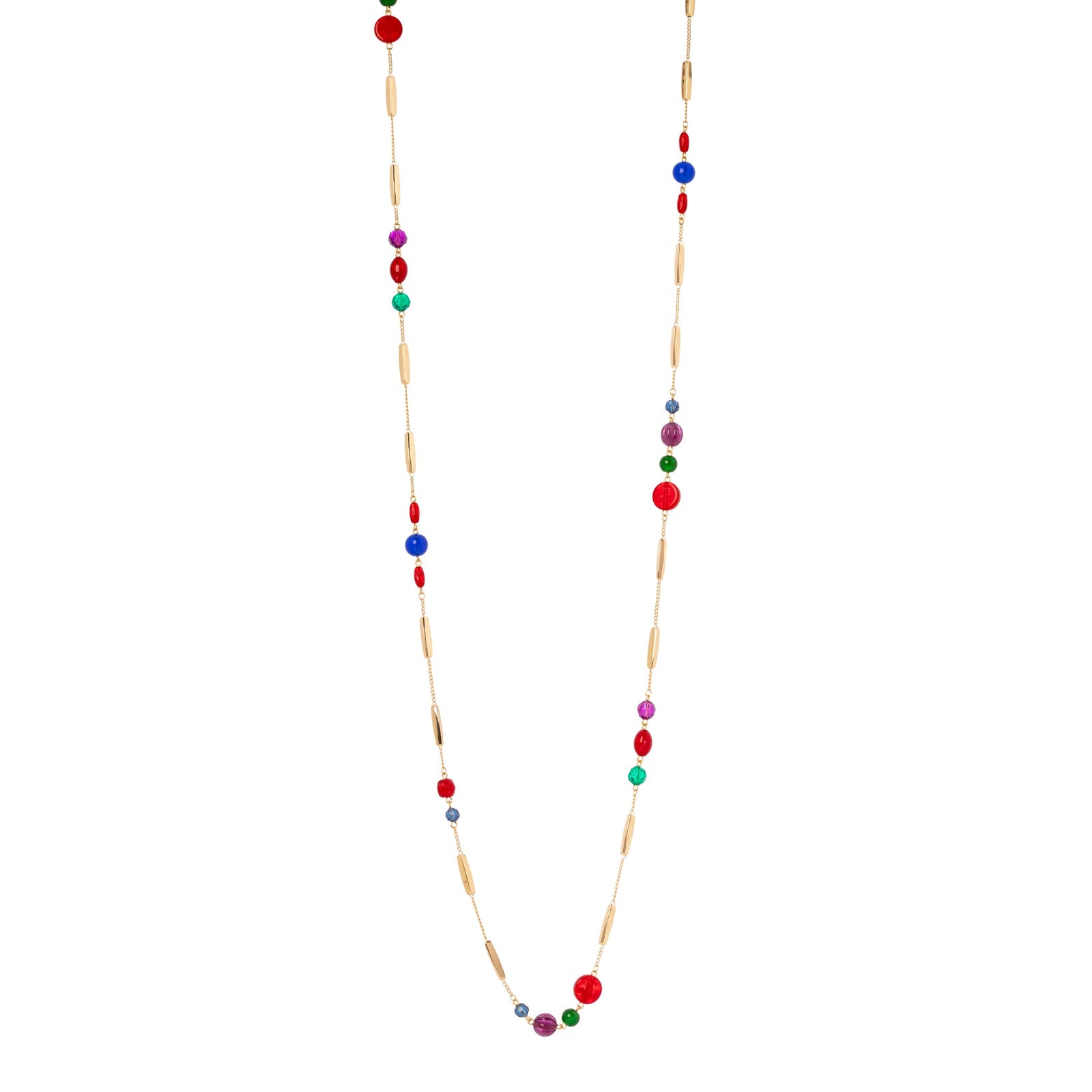 Collana lunga con elementi tubolari Nellie - Multicolor - Sodini Bijoux