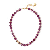 Collana boule e anellino di strass Nellie - Viola - Sodini Bijoux