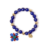 Bracciale elastico con pendente Nellie - Blu - Sodini Bijoux