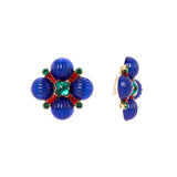 Orecchini a fiore Nellie - Blu - Sodini Bijoux