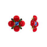 Orecchini a fiore Nellie - Rosso - Sodini Bijoux