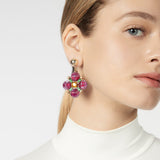 Orecchini semisfera e fiore Nellie - Viola - Sodini Bijoux