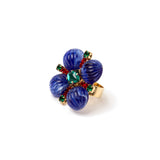 Anello a fiore di semisfere Nellie - Blu - Sodini Bijoux