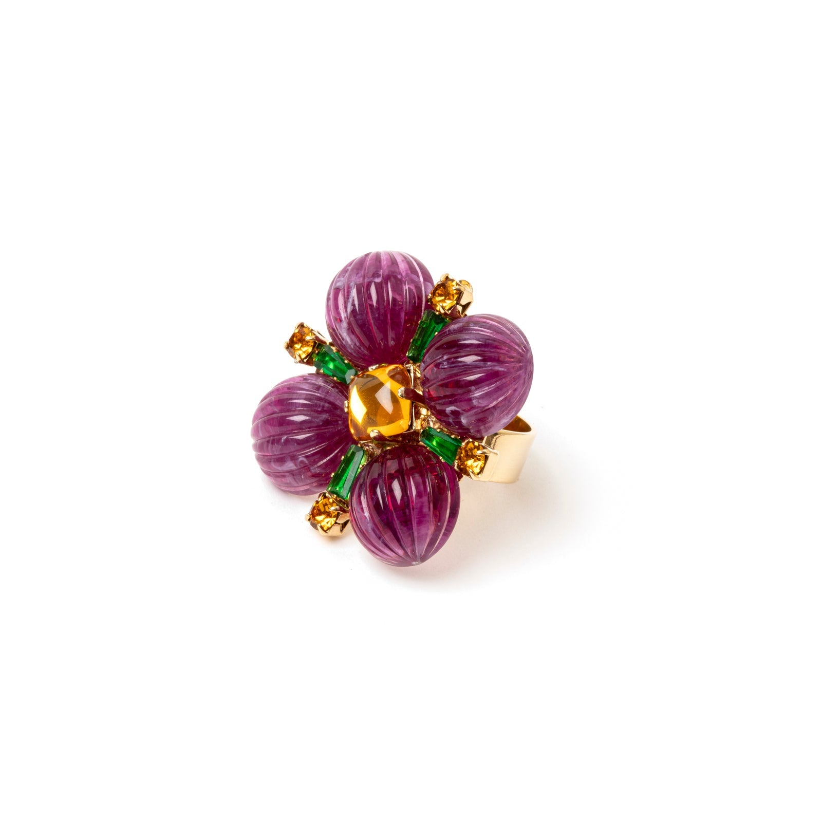 Anello a fiore di semisfere Nellie - Viola - Sodini Bijoux