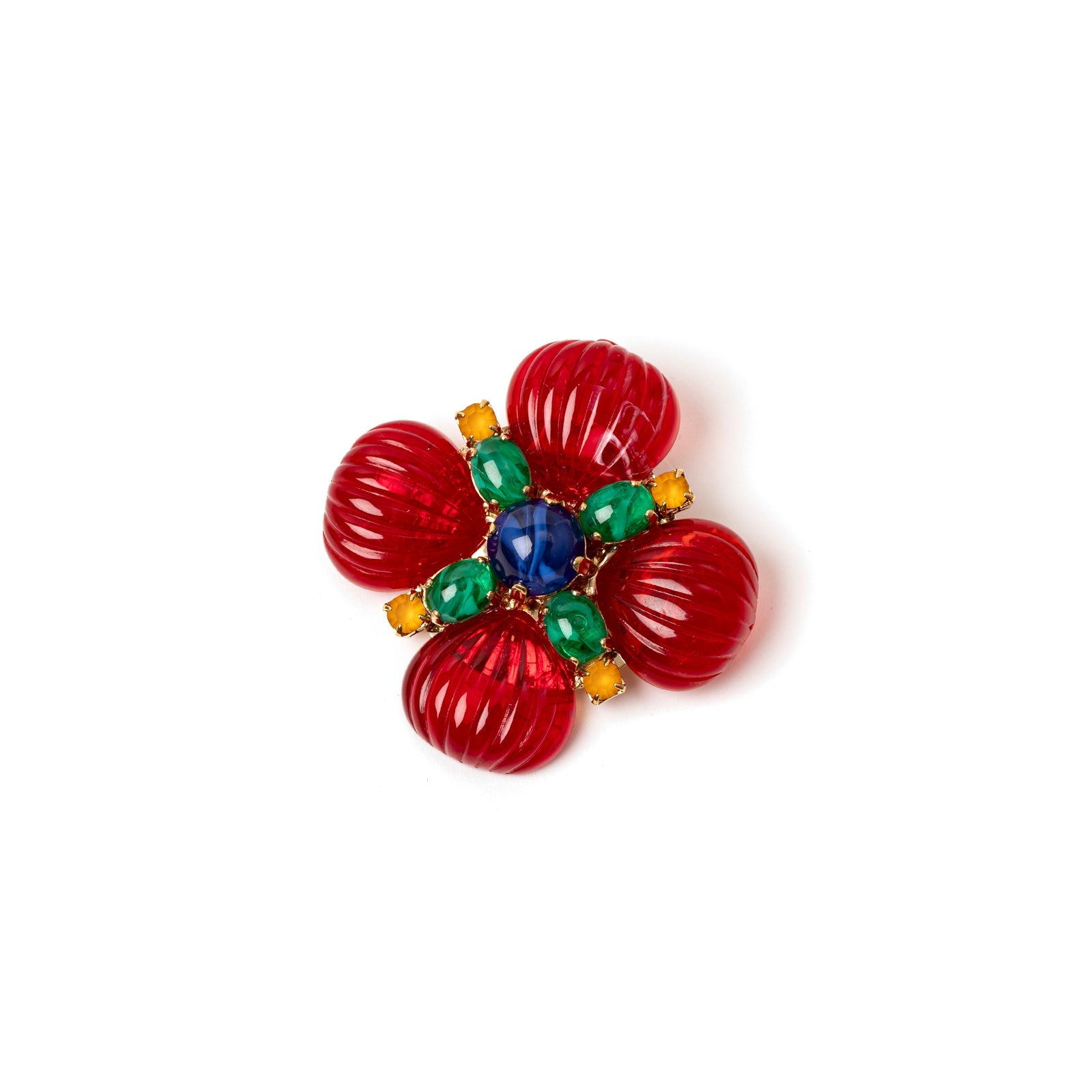 Spilla a fiore Nellie - Rosso - Sodini Bijoux