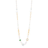 Collana lunga catena e beads Rio Verde - Multicolor - Sodini Bijoux