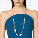 Collana lunga catena e beads Rio Verde - Multicolor - Sodini Bijoux