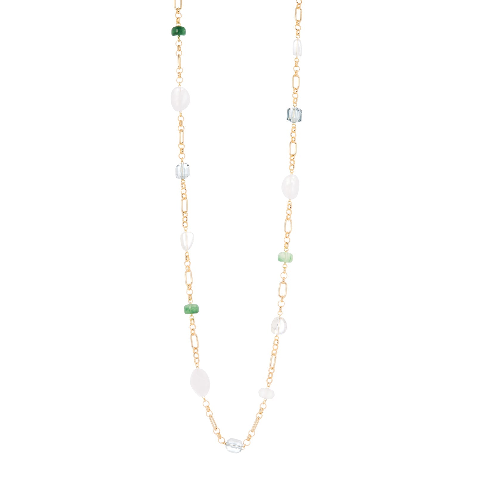 Collana lunga a beads incatenate Rio Verde - Multicolor - Sodini Bijoux