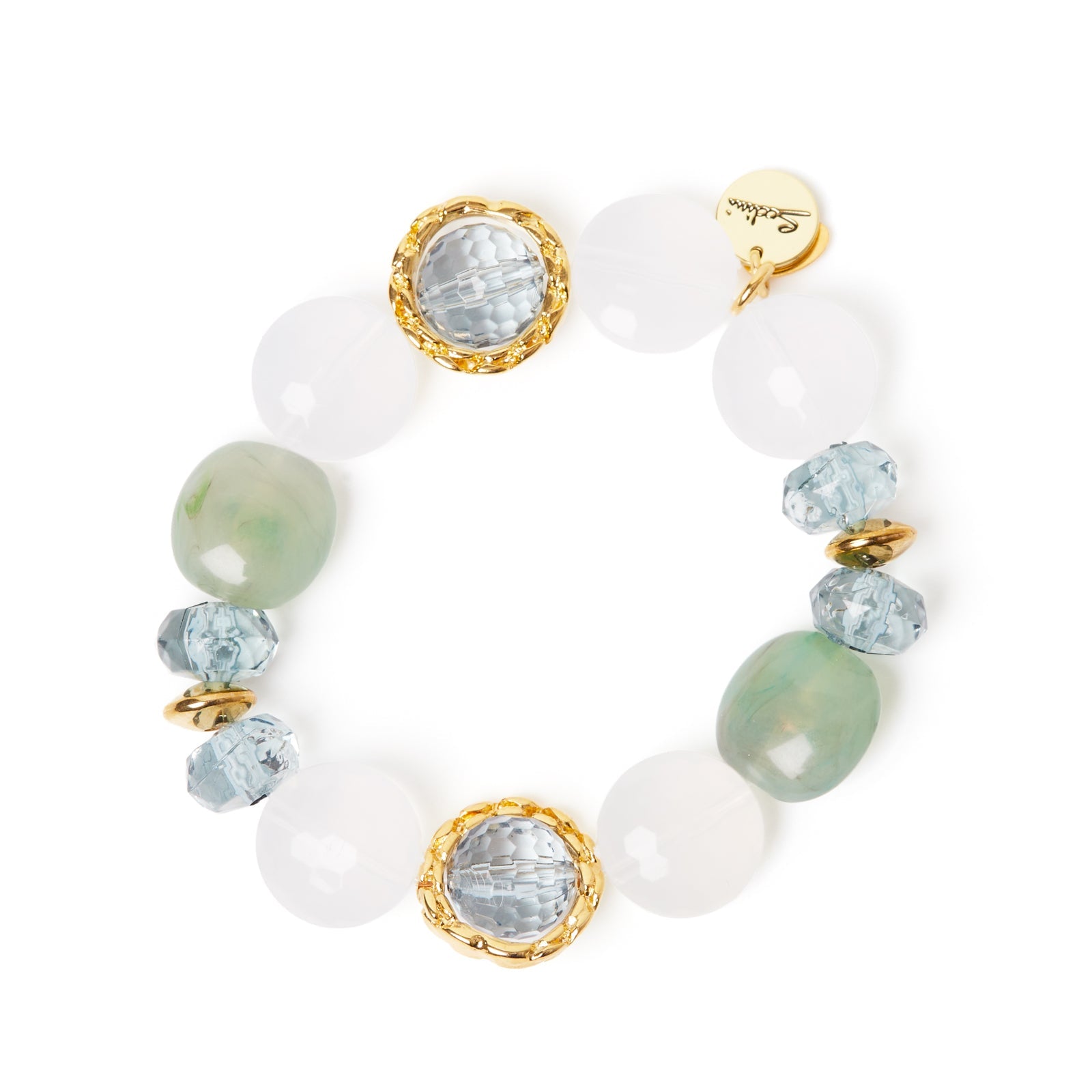 Bracciale elastico grandi beads Rio Verde - Multicolor - Sodini Bijoux