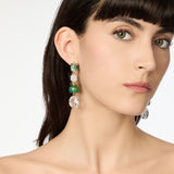 Orecchini cristallo e beads Rio Verde - Multicolor - Sodini Bijoux