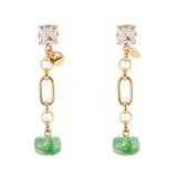 Orecchini cristallo e catena Rio Verde - Multicolor - Sodini Bijoux