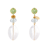 Orecchini cristallo e grande bead Rio Verde - Multicolor - Sodini Bijoux
