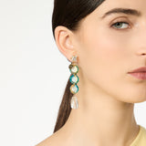 Orecchini cristallo e beads a pasticca Rio Verde - Multicolor - Sodini Bijoux