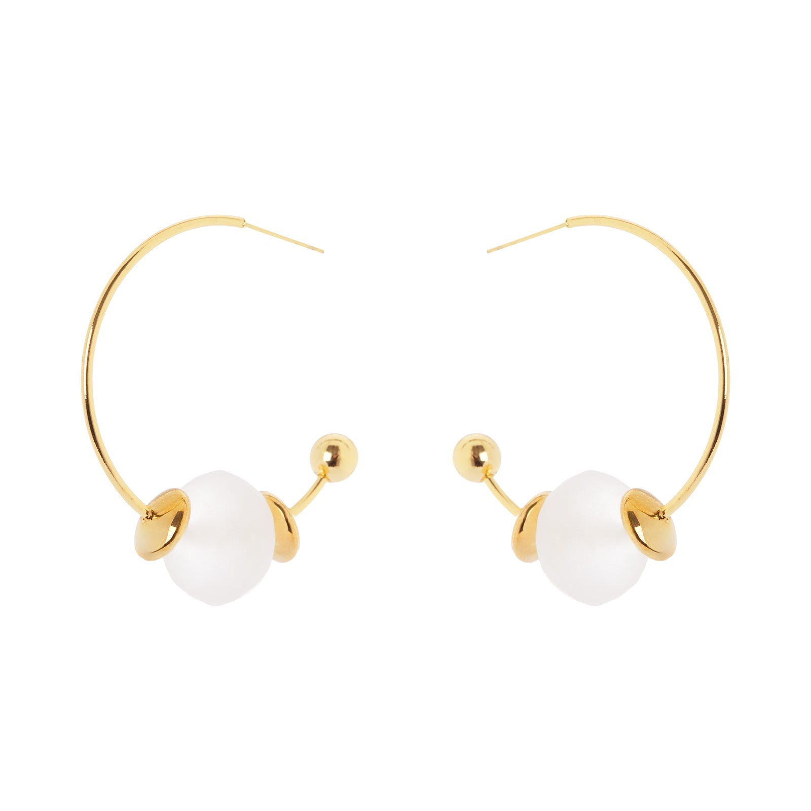 Orecchini a cerchio Rio Verde - Bianco - Sodini Bijoux