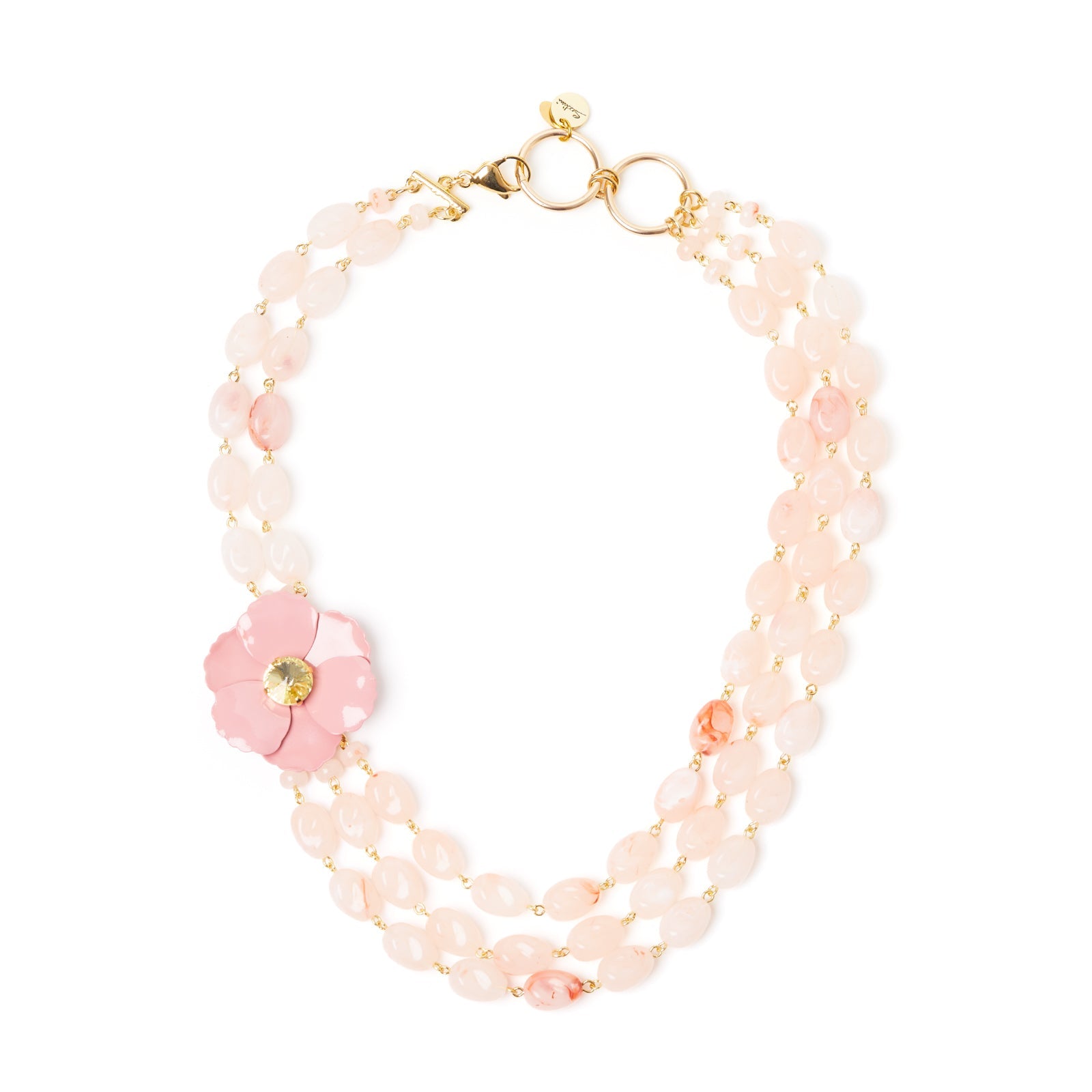 Collana multifilo bonbon fiore Santa Margherita - Rosa - Sodini Bijoux